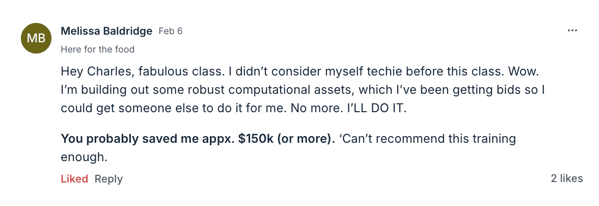 Melissa Baldridge testimonial