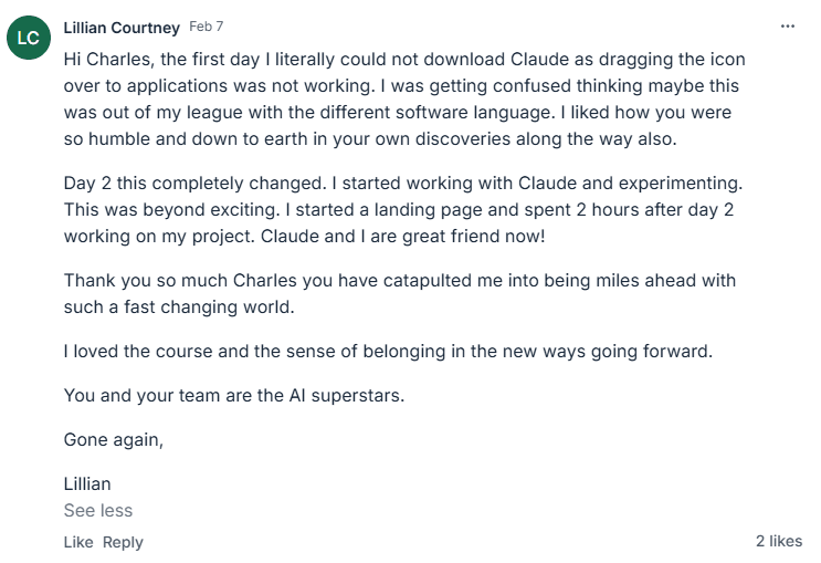 Lillian Courtney testimonial